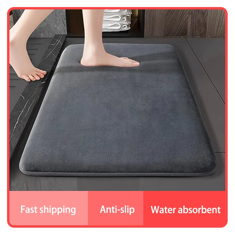 Super Absorbent Bathroom Floor Mat – Non-Slip Suede