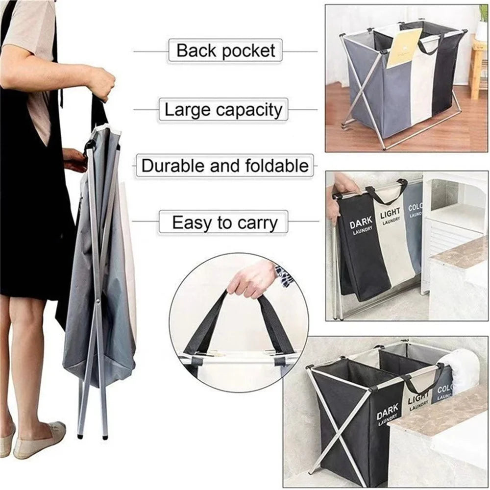 Foldable Laundry Hamper Organizer With 1–3 Grids
