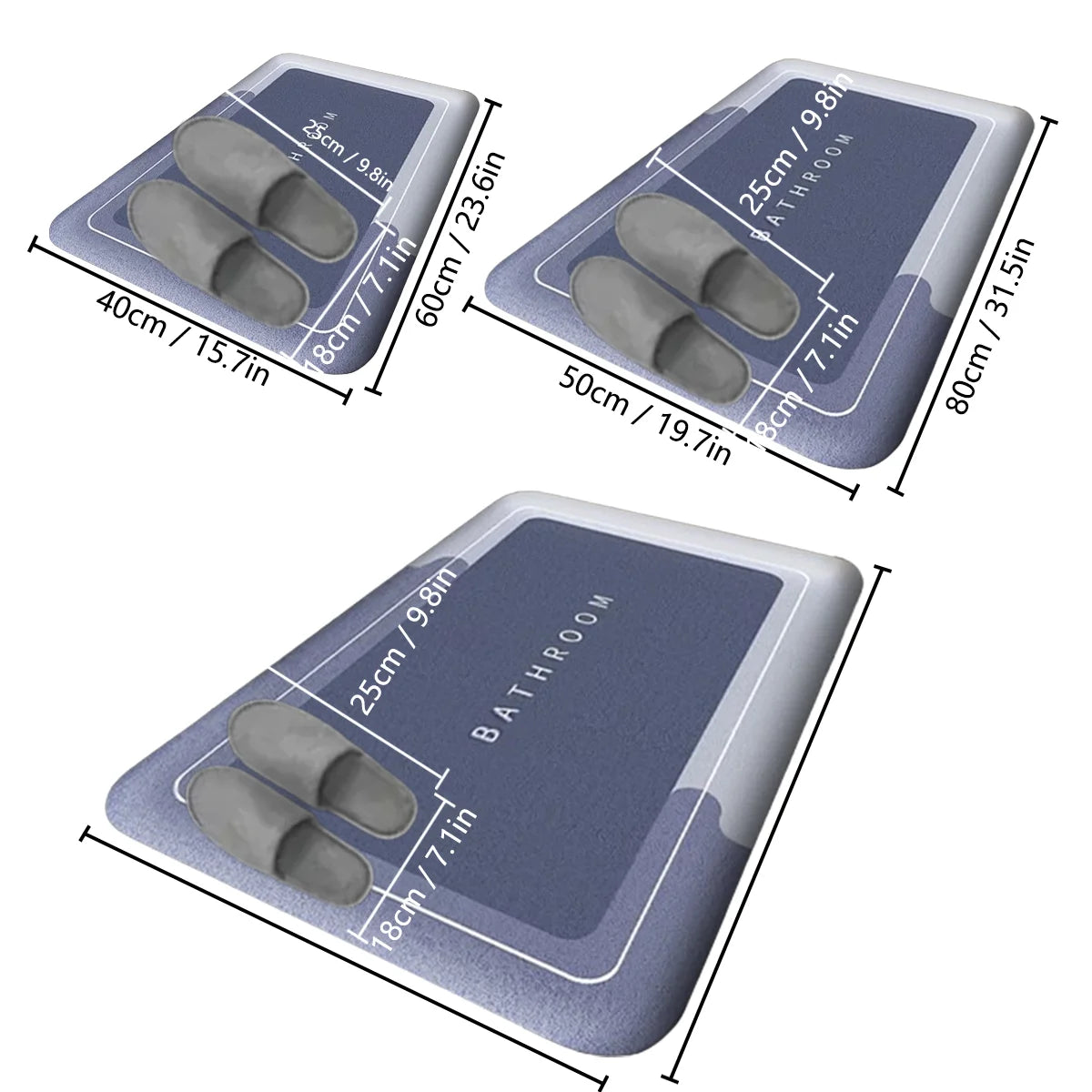 Quick-Dry Non-Slip Bathroom & Entry Absorbent Mat