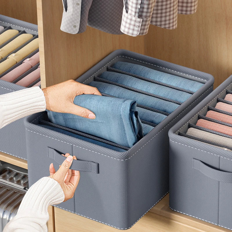 Foldable Clothes Drawer Organizer with Grid Compartments