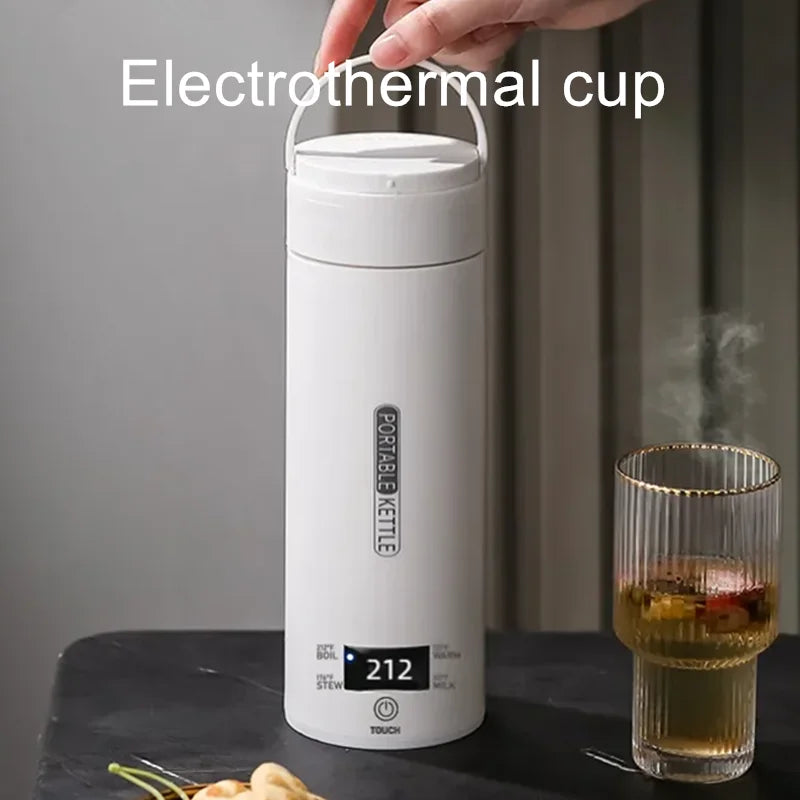 Portable Electric Travel Kettle Thermal Bottle Cup