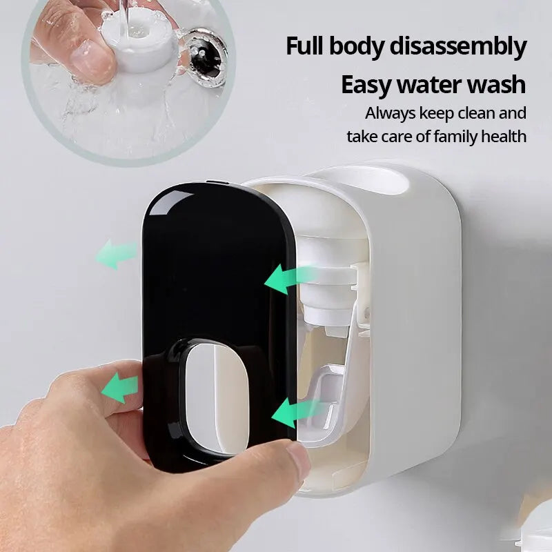 Automatic Toothpaste Dispenser With Wall-Mount Holder