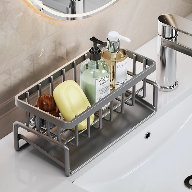 Stainless Steel Sink Caddy Rack for Sponges and Cloths