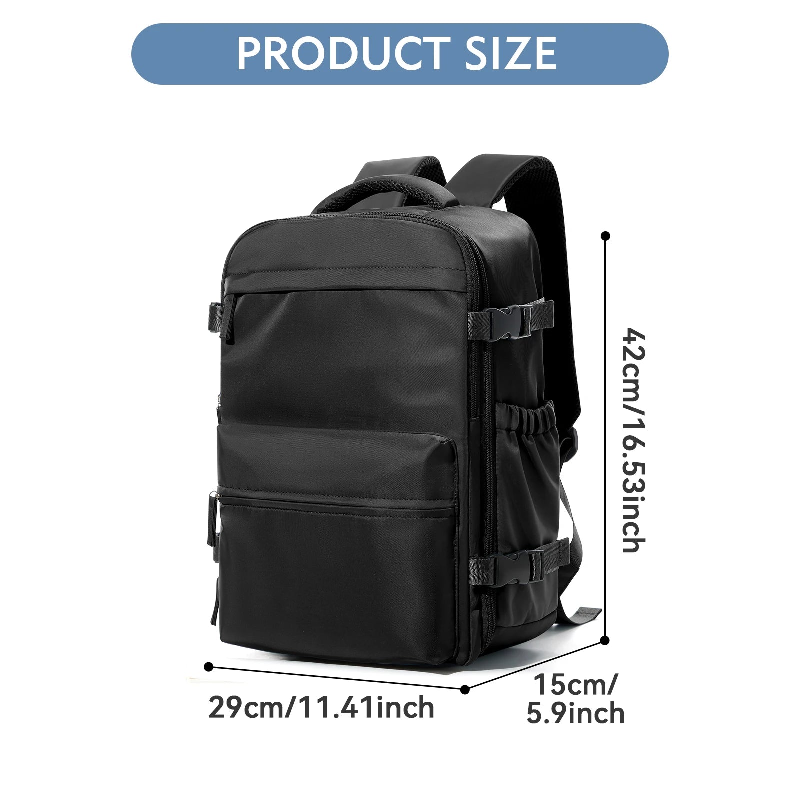 Expandable Vacuum Travel Backpack With Laptop Compartment