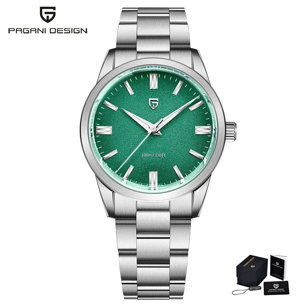 Men’s Sapphire Quartz Watch 38mm Stainless Steel 10ATM