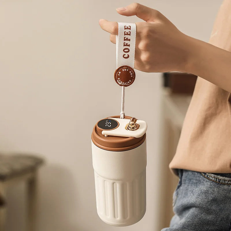 Smart Temperature Display Vacuum Thermos Bottle 450 ml