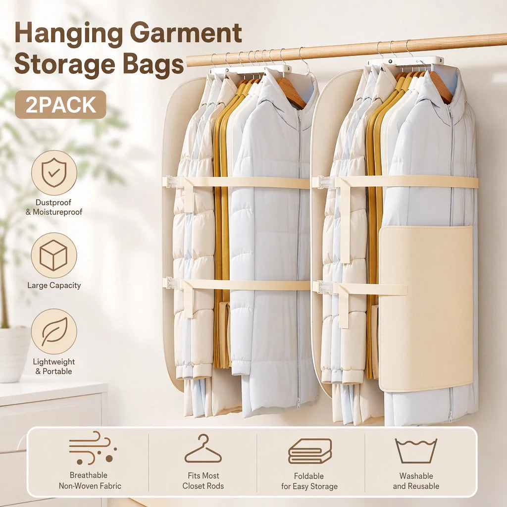 Hanging Closet Compression Bag for Coats and Jackets