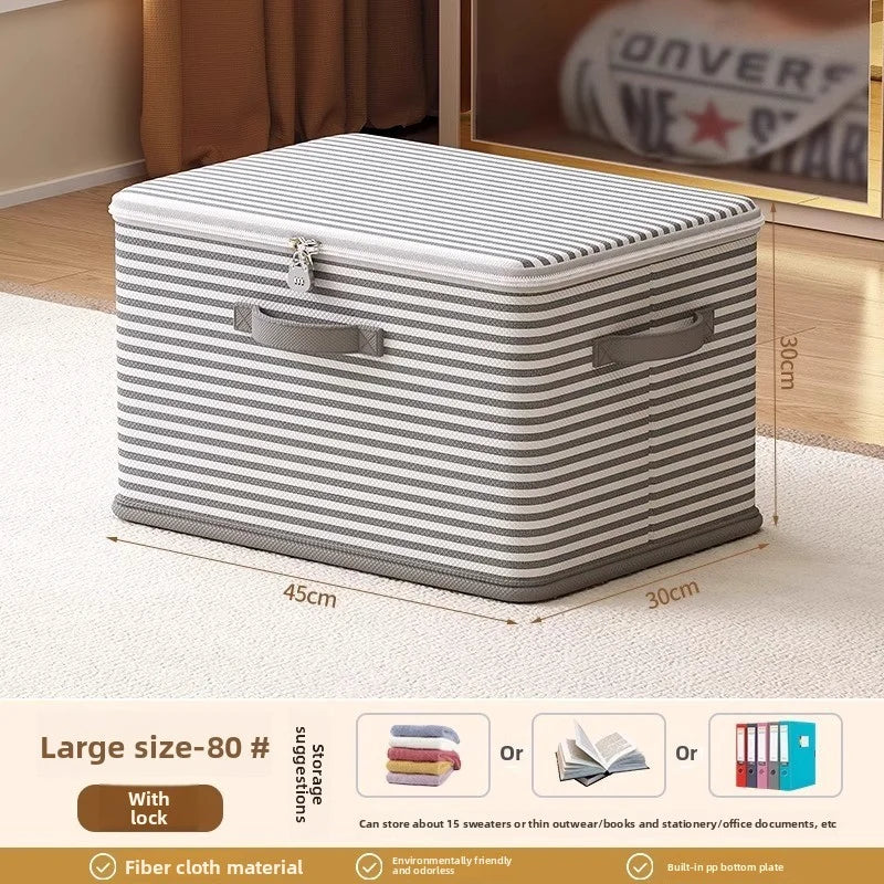 Foldable Lockable Storage Box for Wardrobes and Shelves