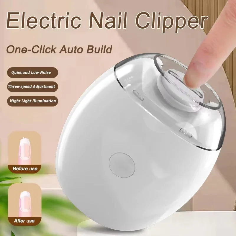 Electric Baby Nail Clipper With LED Light And Grinder