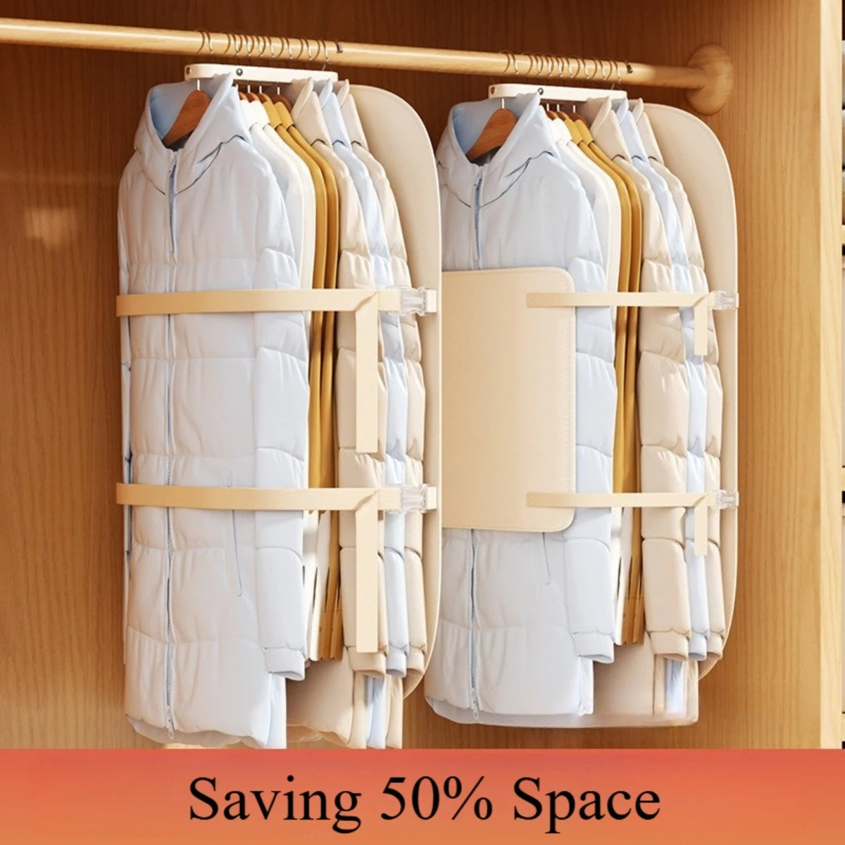 Hanging Closet Compression Bag for Coats and Jackets
