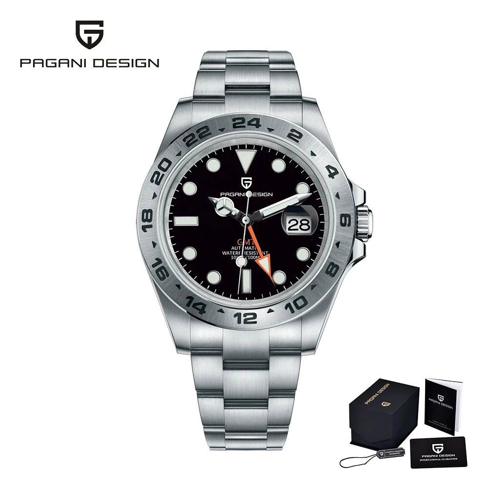 Vintage Automatic GMT Men’s Watch With Sapphire Crystal