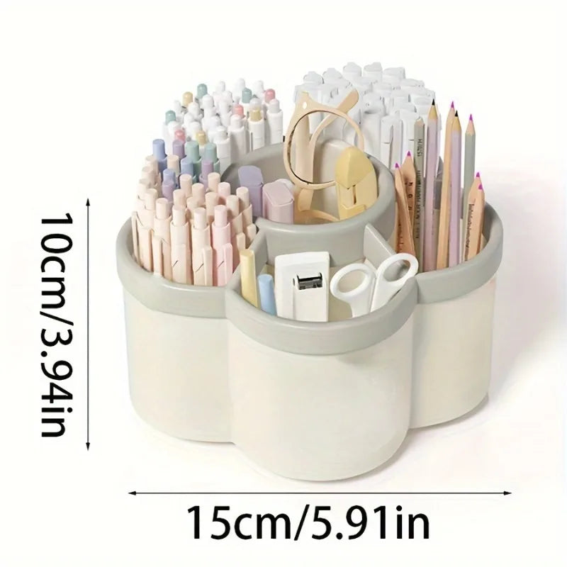 Rotating Desk Pen Holder Organizer With Large Capacity