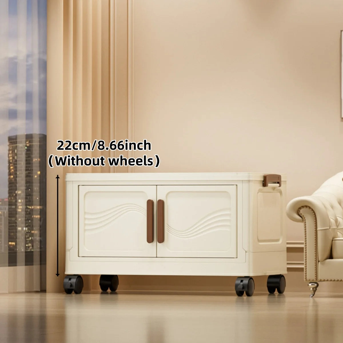 Foldable Storage Box with Clear Front Door
