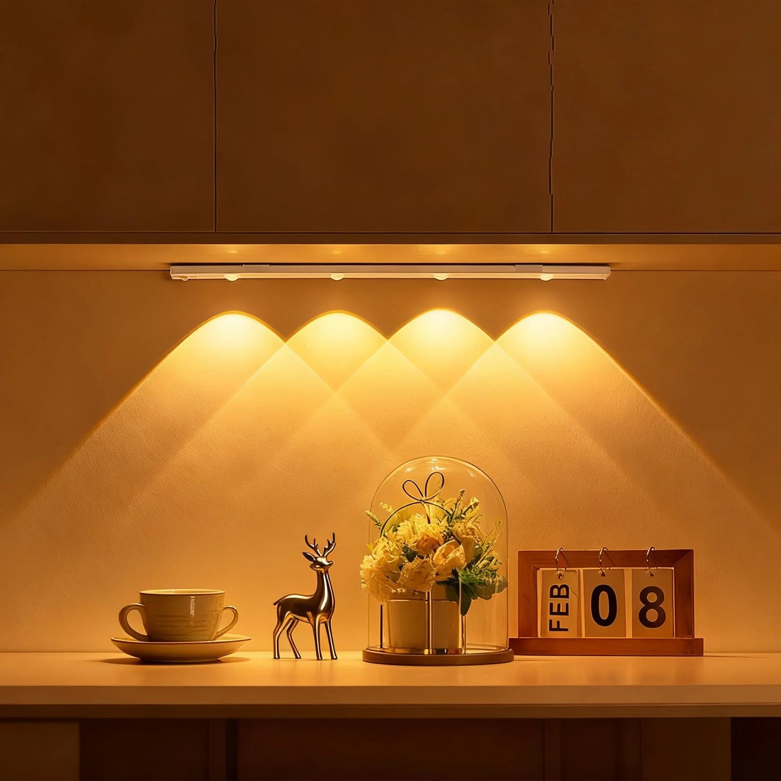 Ultra-Thin LED Motion Sensor Cabinet Light USB Rechargeable