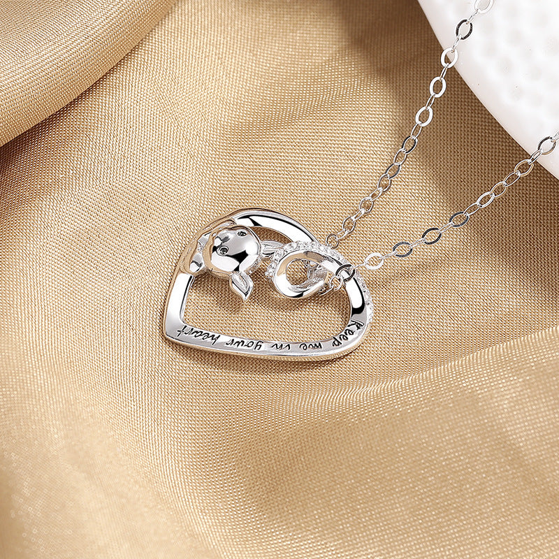 Pig Sterling Silver Pendant Necklace