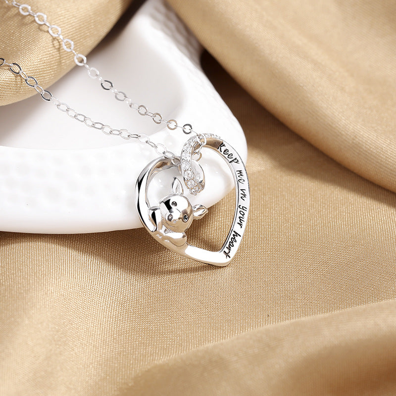 Pig Sterling Silver Pendant Necklace