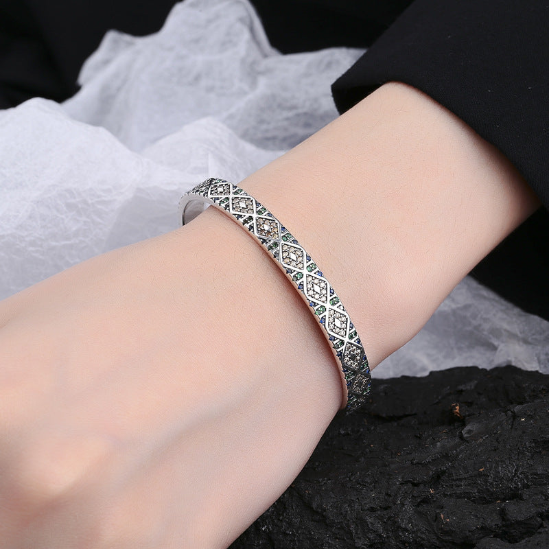 S925 Sterling Silver Geometric Bracelet