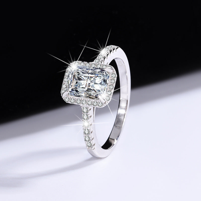 S925 Moissanite Silver Ring