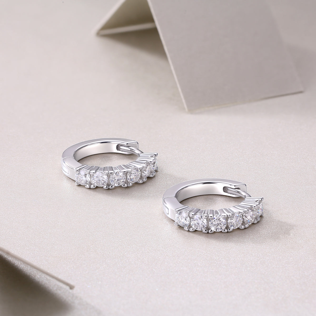S925 Moissanite Silver Stud Earrings