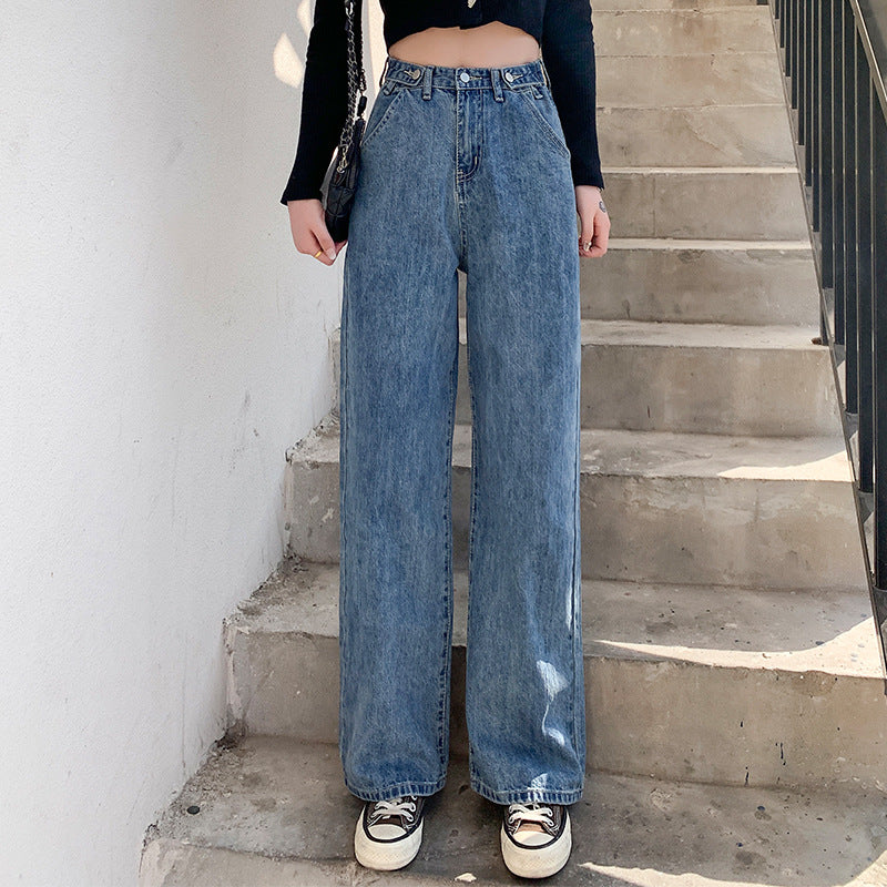 Wide-Leg Vertical Fit Jeans Pants