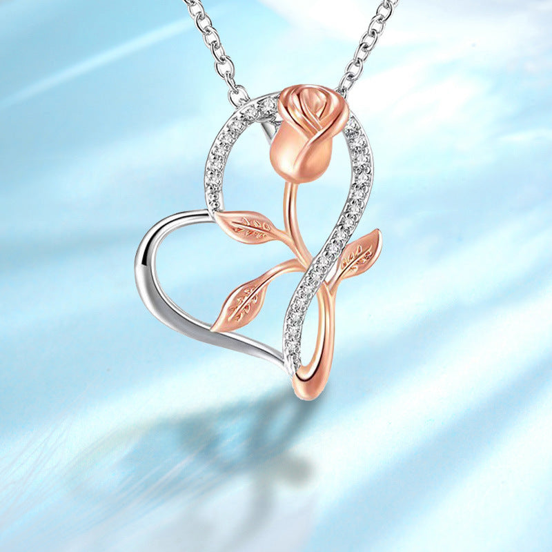 Heart-Shaped Silver Necklace