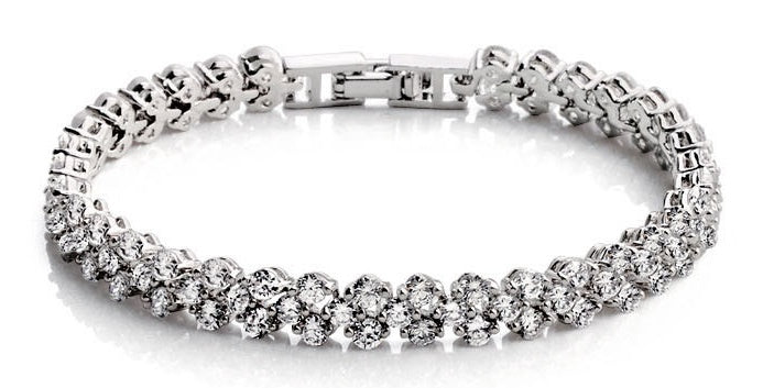 S925 Sterling Silver Diamante Bracelet