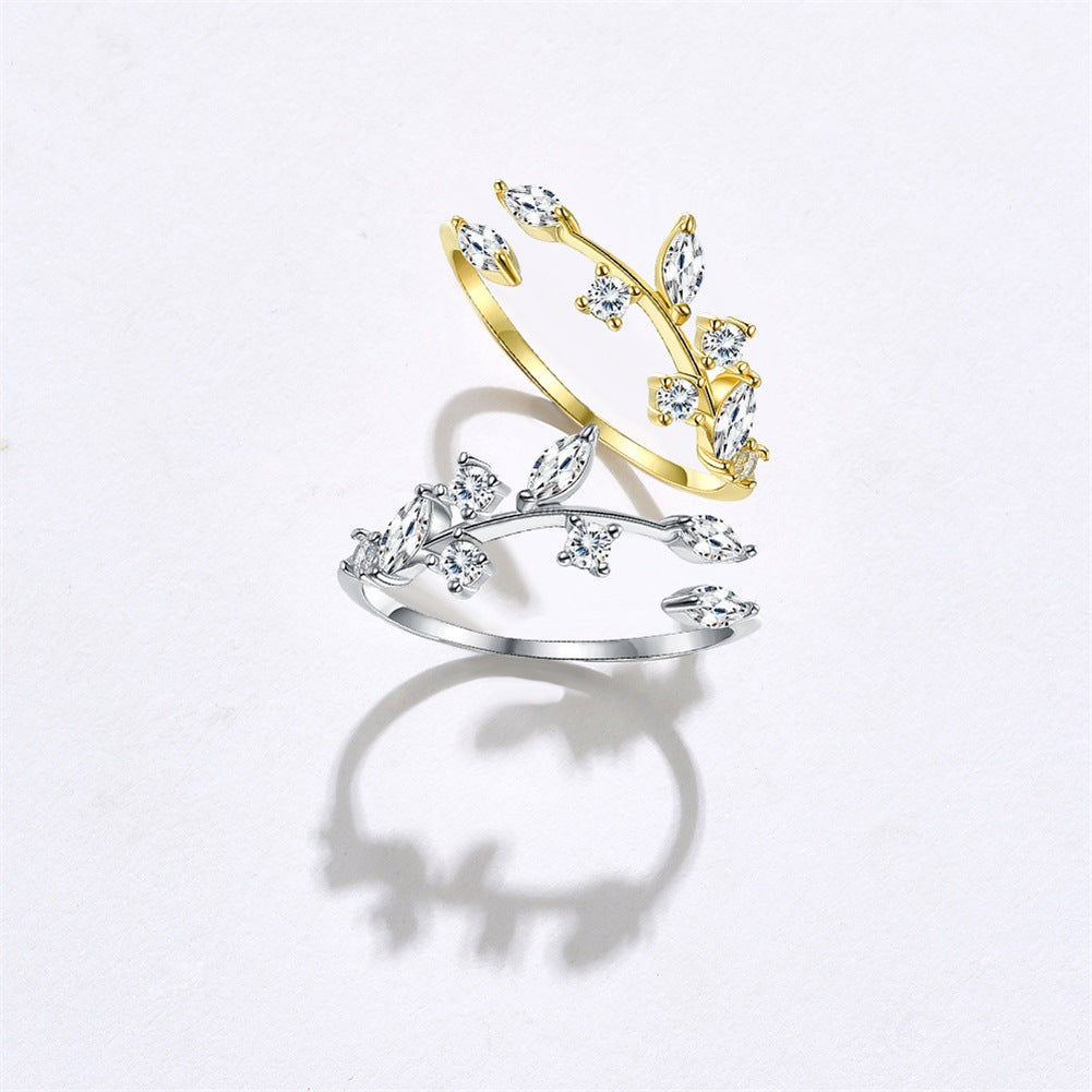 Leaves S925 Silver Ring Jewelry