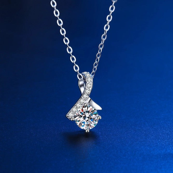 Moissanite White Gold Necklace