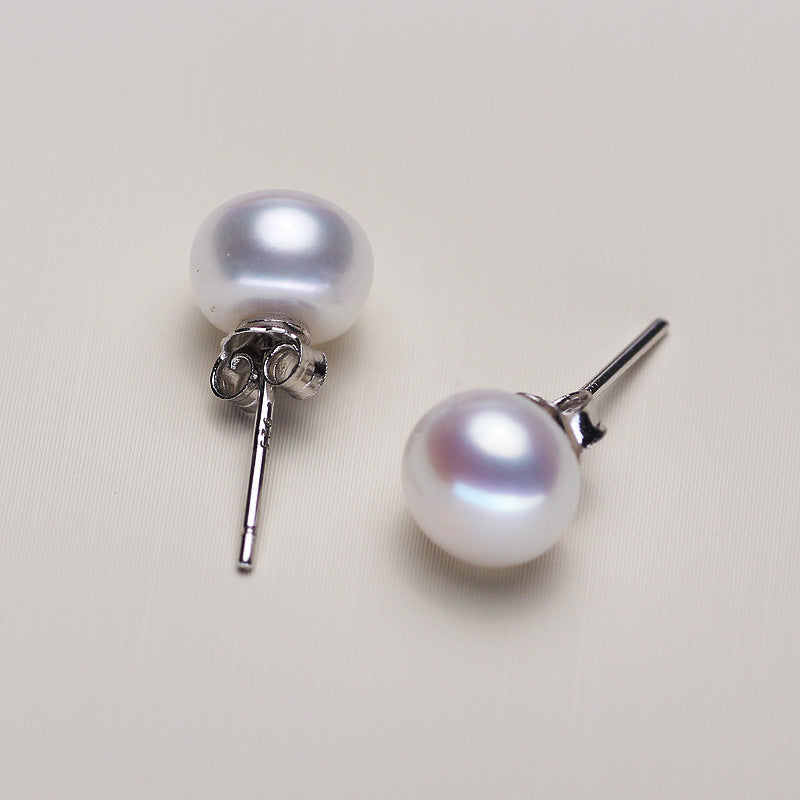 S925 Silver Earrings Freshwater Pearl