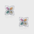 S925 Four Leaf Diamond Earrings