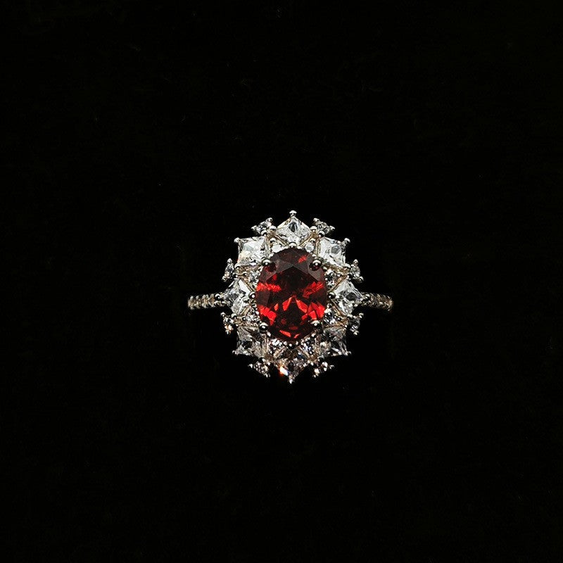 Adjustable S925 Silver Zircon Ring