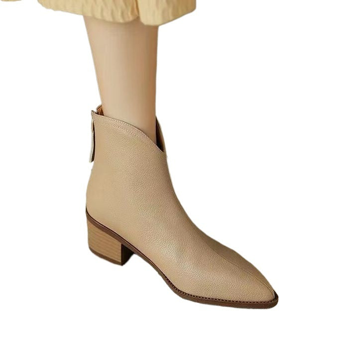 French Short Brown Boots