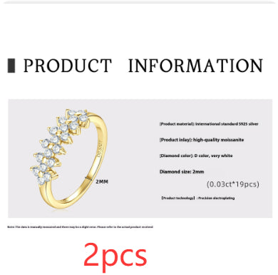 S925 Moissanite Silver Ring