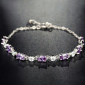925 Silver Amethyst Bracelet Jewelry