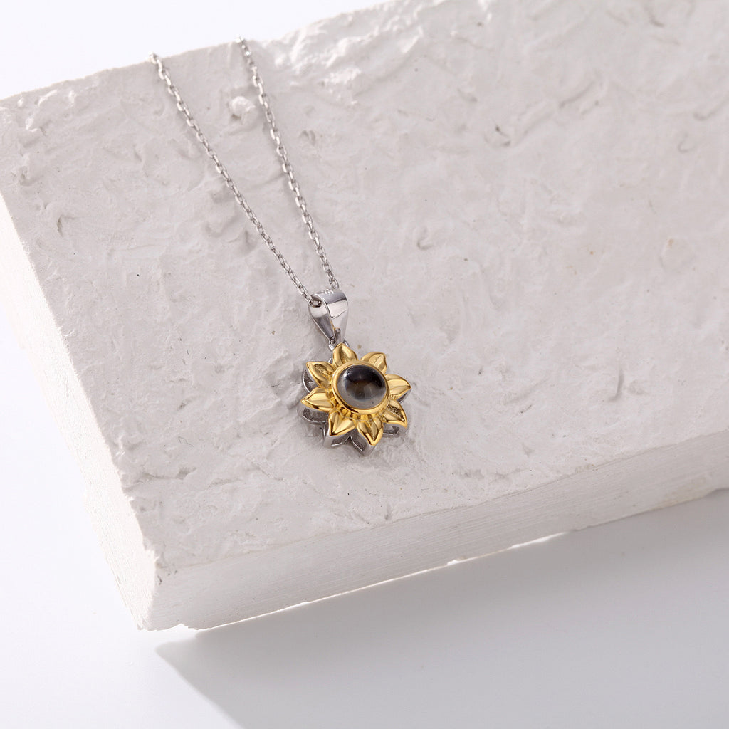 Sunflower Silver Necklace S925