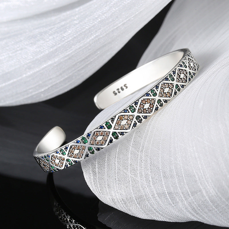 S925 Sterling Silver Geometric Bracelet