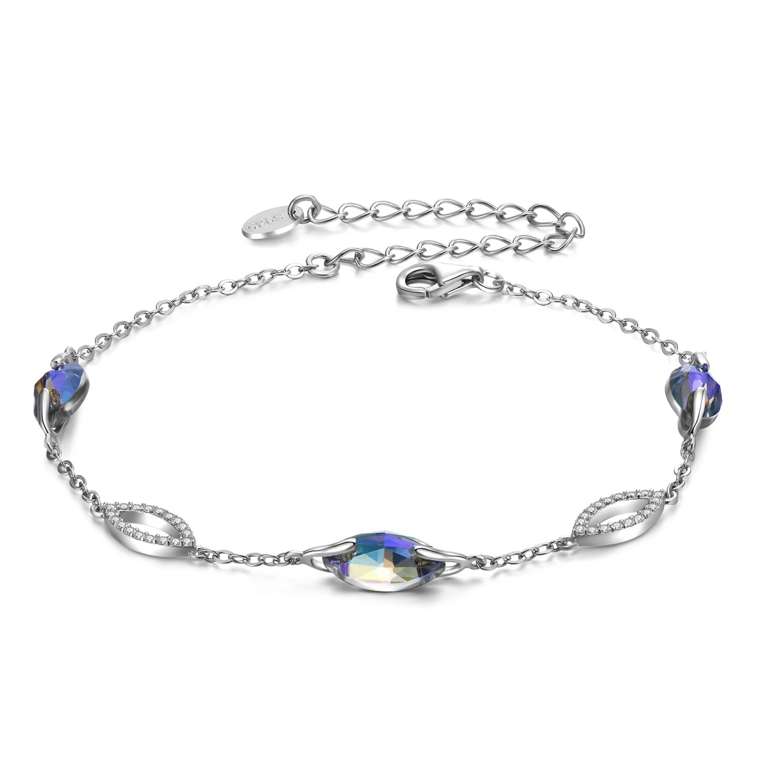 S925 Sterling Silver Geometric Bracelet