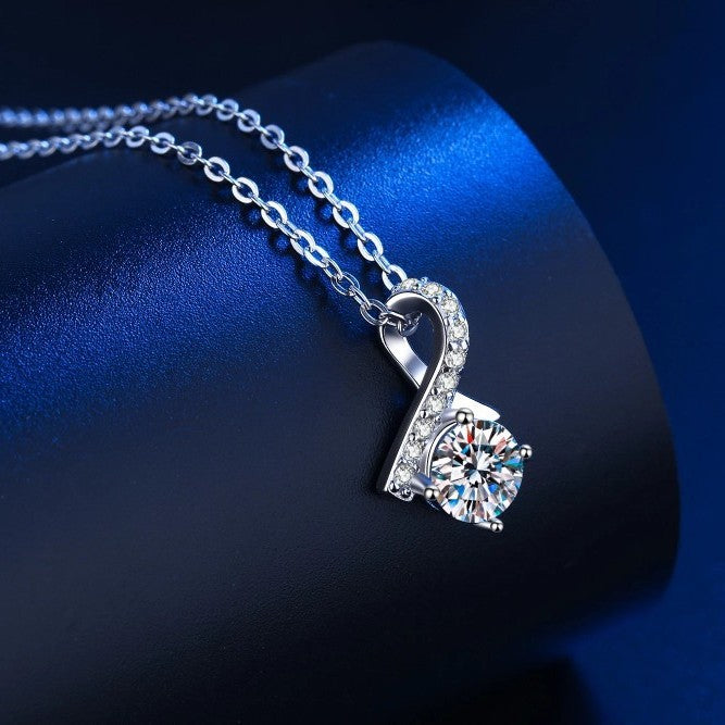 Moissanite White Gold Necklace