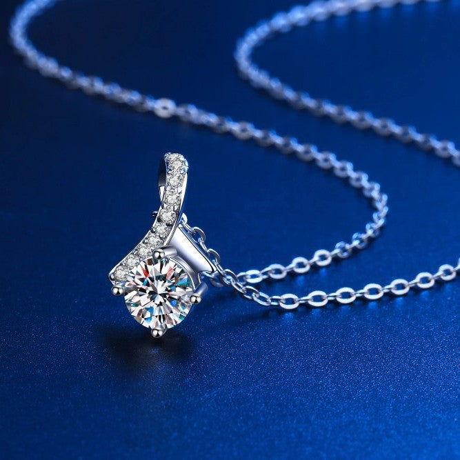 Moissanite White Gold Necklace