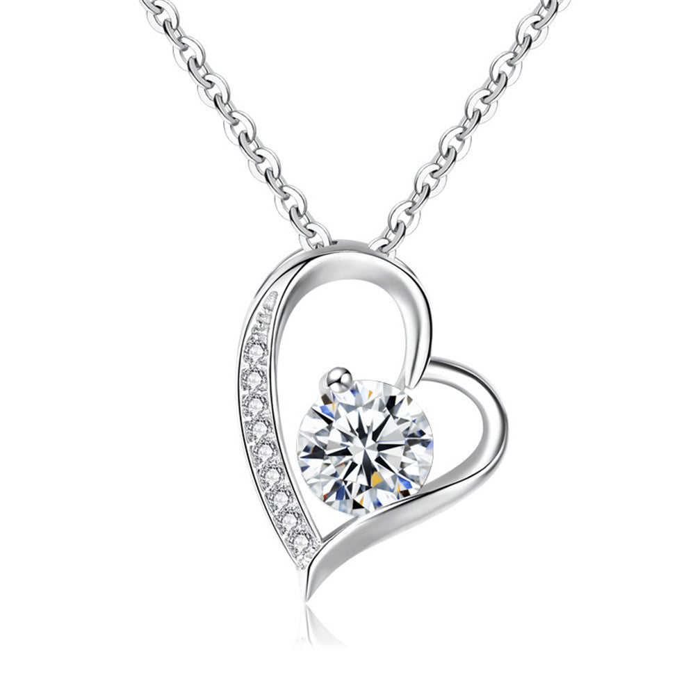 Heart Silver Pendant Necklace