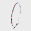 925 Sterling Silver Vintage Rainbow Bracelet