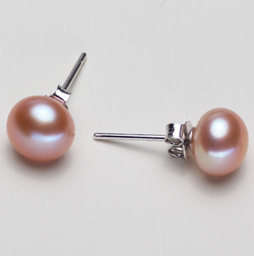 S925 Silver Earrings Freshwater Pearl