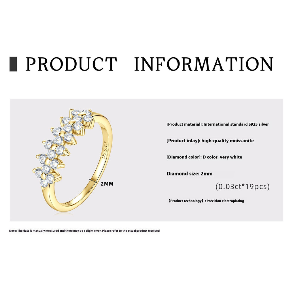 S925 Moissanite Silver Ring