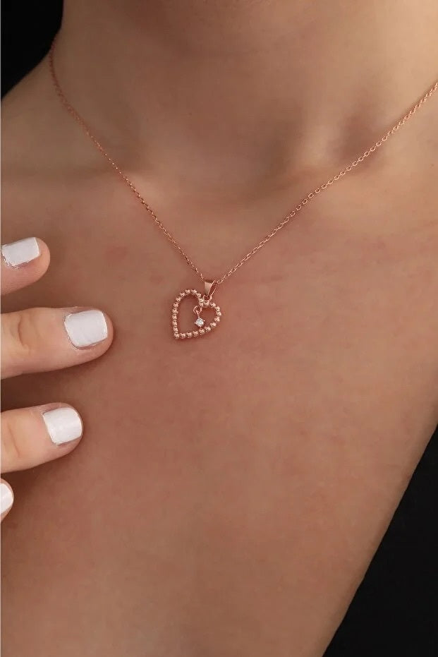 Rose Gold Plated Silver Necklace