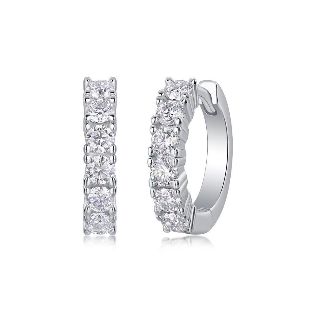 S925 Moissanite Silver Stud Earrings