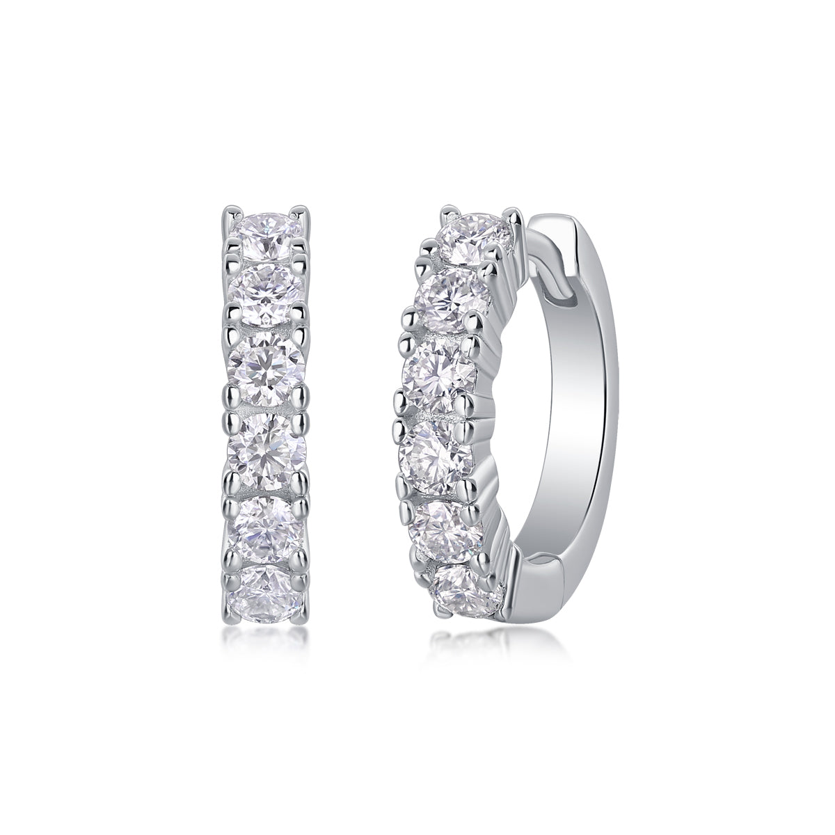 S925 Moissanite Silver Stud Earrings