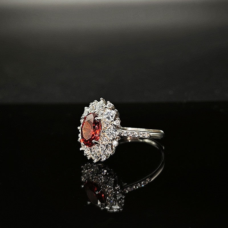 Adjustable S925 Silver Zircon Ring
