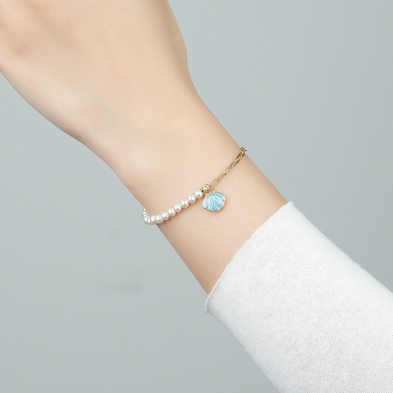 Epoxy Shell Sterling Silver Necklace