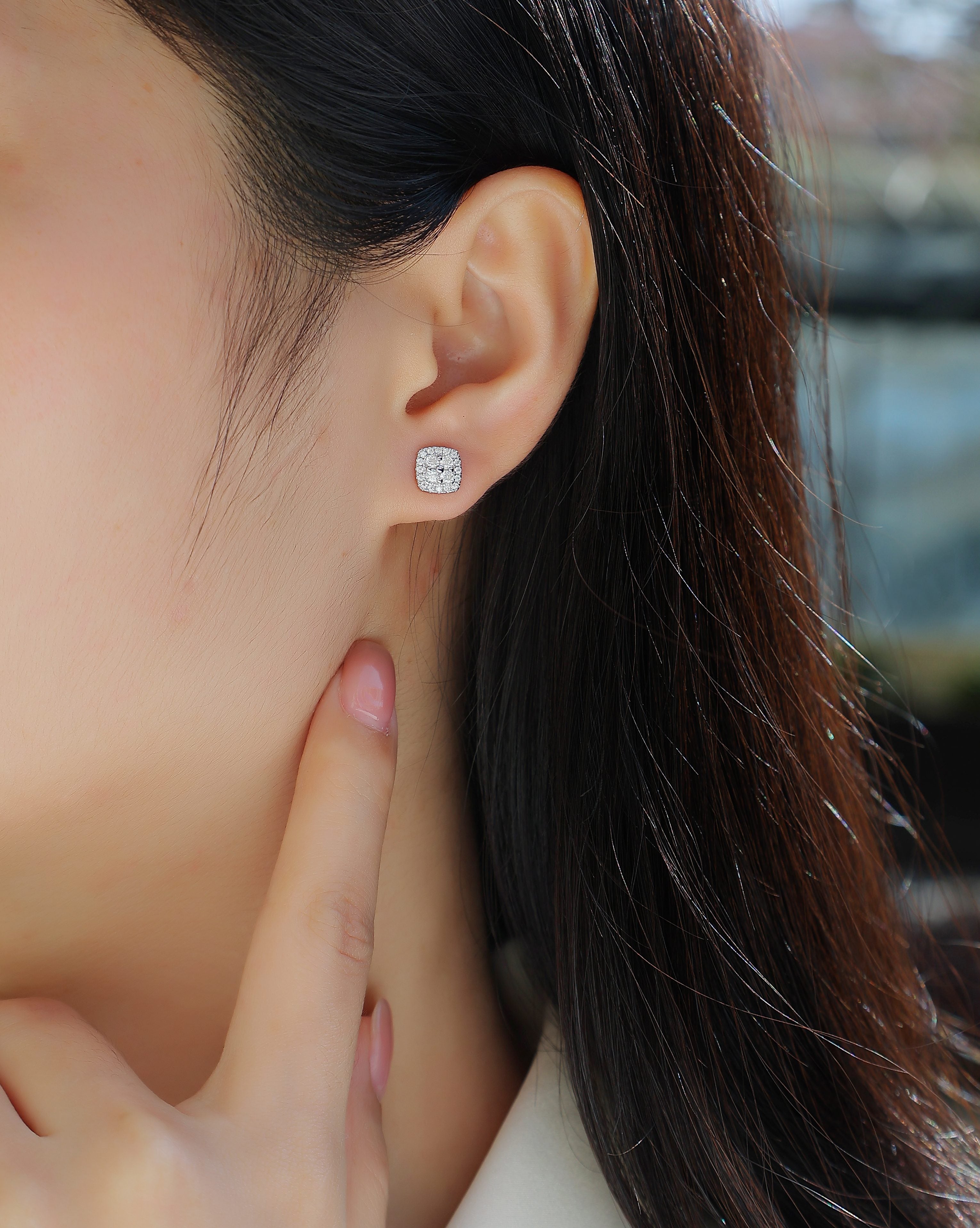 S925 Fog Sea Moissanite Earrings Set