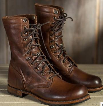 Retro Lace-Up Combat Boots